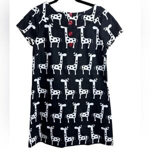 Beebop & Wally New York Designer Giraffe Summer Spring Dress Women's Size Small